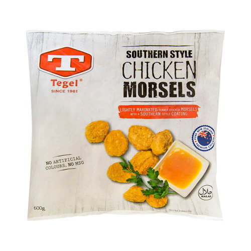 Tegel Chicken Morsels Southern-Style 600g (1)