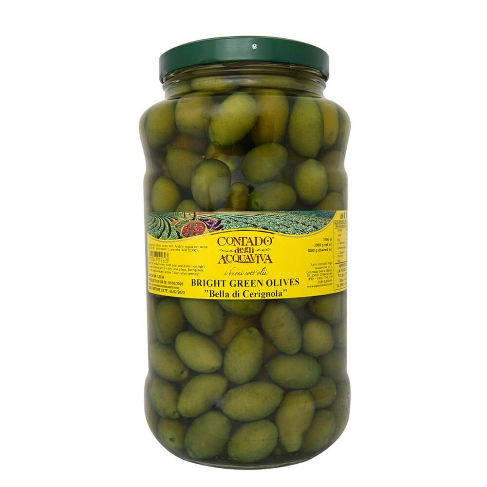 Contado Green Bella Di Cerignola Olives | 21GS