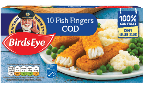 Birds Eye Cod Fish Fingers Breaded | 21GourmetStreet.com