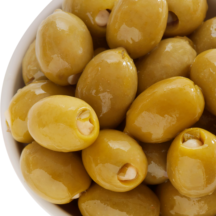 Olives stuffed with Garlic & Jalapeño from Belazu (Greece
