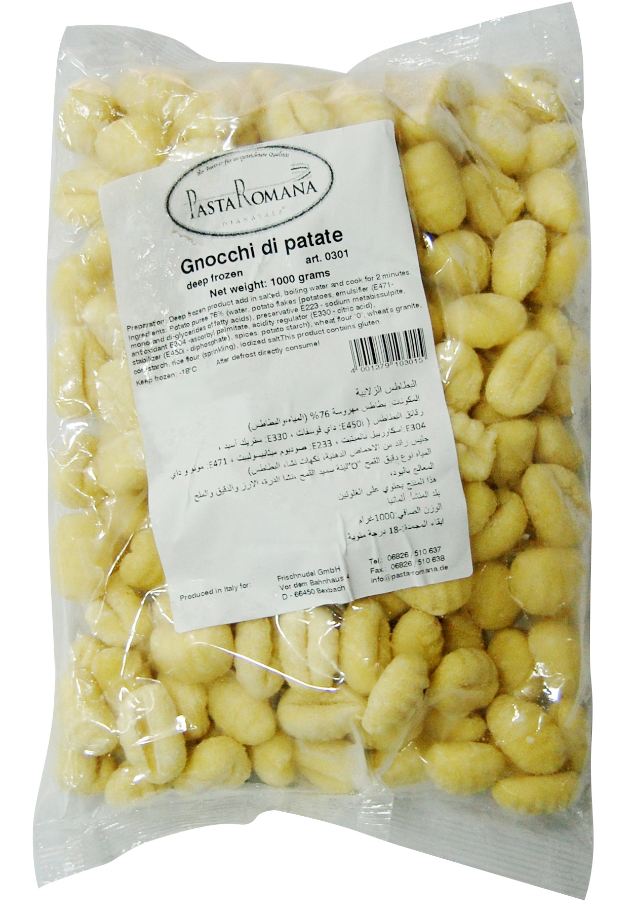 Pasta Romana Gnocchi Frozen 21GS