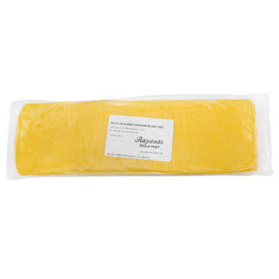 Rayants Gourmet Cheddar Cheese Block, Mild-Coloured x 2 KG