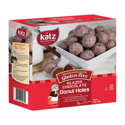 Katz Gluten-Free Glazed Chocolate Donut Holes (170g)