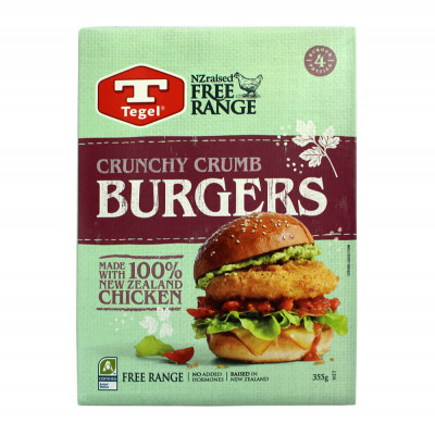 Tegel Chicken Crunchy Crumb Burgers 355g