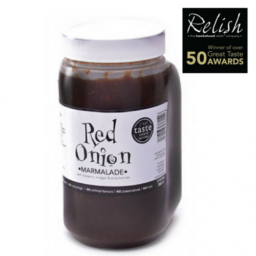 Red onion marmalade in 1L bottle